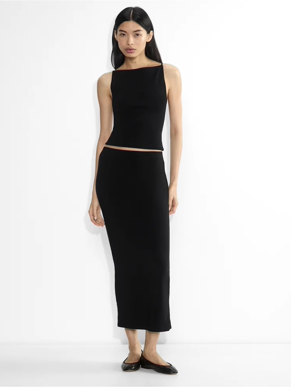 Babaton Black Maxi Skirt